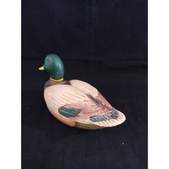 Vintage 1978 Porcelain Avon Mallard Duck Covered Trinket Dish Hand Crafted - Picture 4 of 10